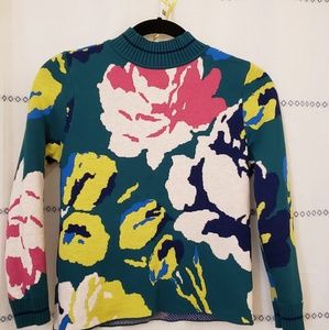 Anthropologie Floral Sweater
